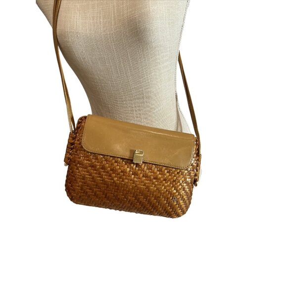 Aldo D’ Oro Vintage Wicker & Leather Shoulder Bag By JR - Picture 2 of 11